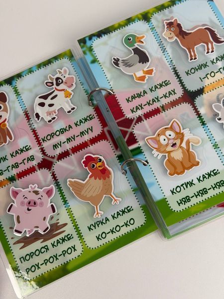 Книжка на липучках міні &laquo;Моя перша липуча книжечка&raquo; для дівчинки А5 &mdash; 50 деталей, 8 сторінок LN-0294 фото